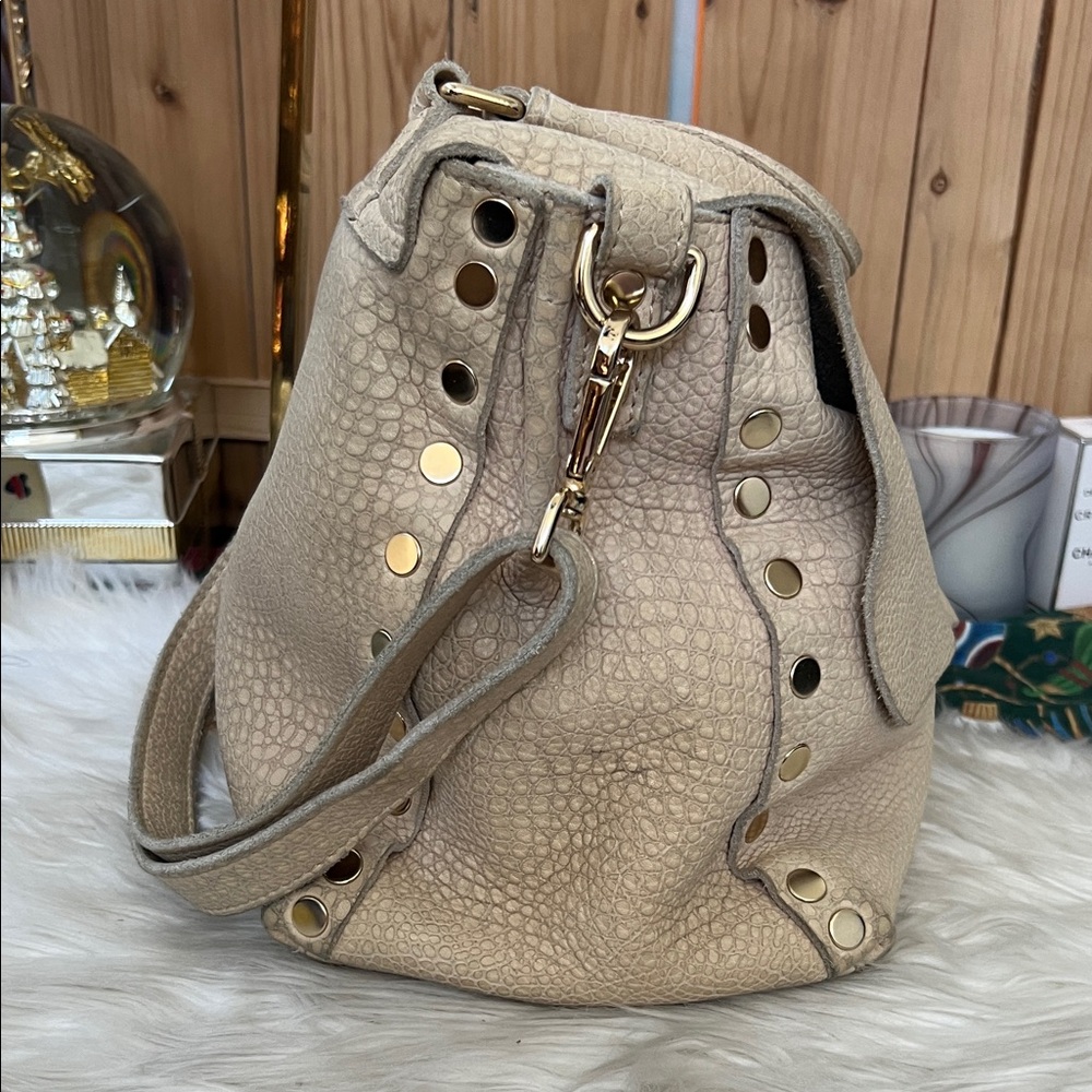 Zanellato Postina Beige Leather Crossbody Made in Italy with double Turnlock - Picture 7 of 16